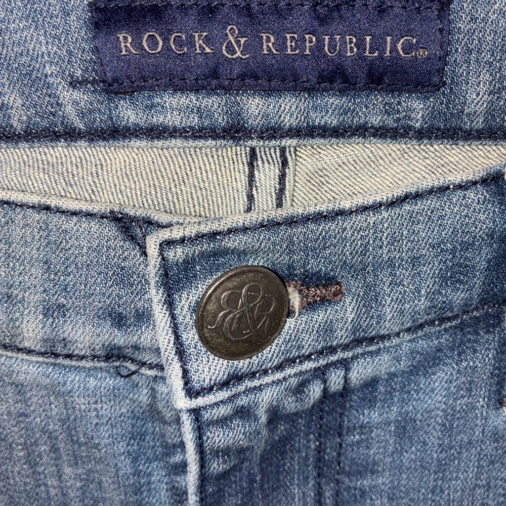 Rock & Republic Denim Jeans with Button Detail - Picture 6 of 7